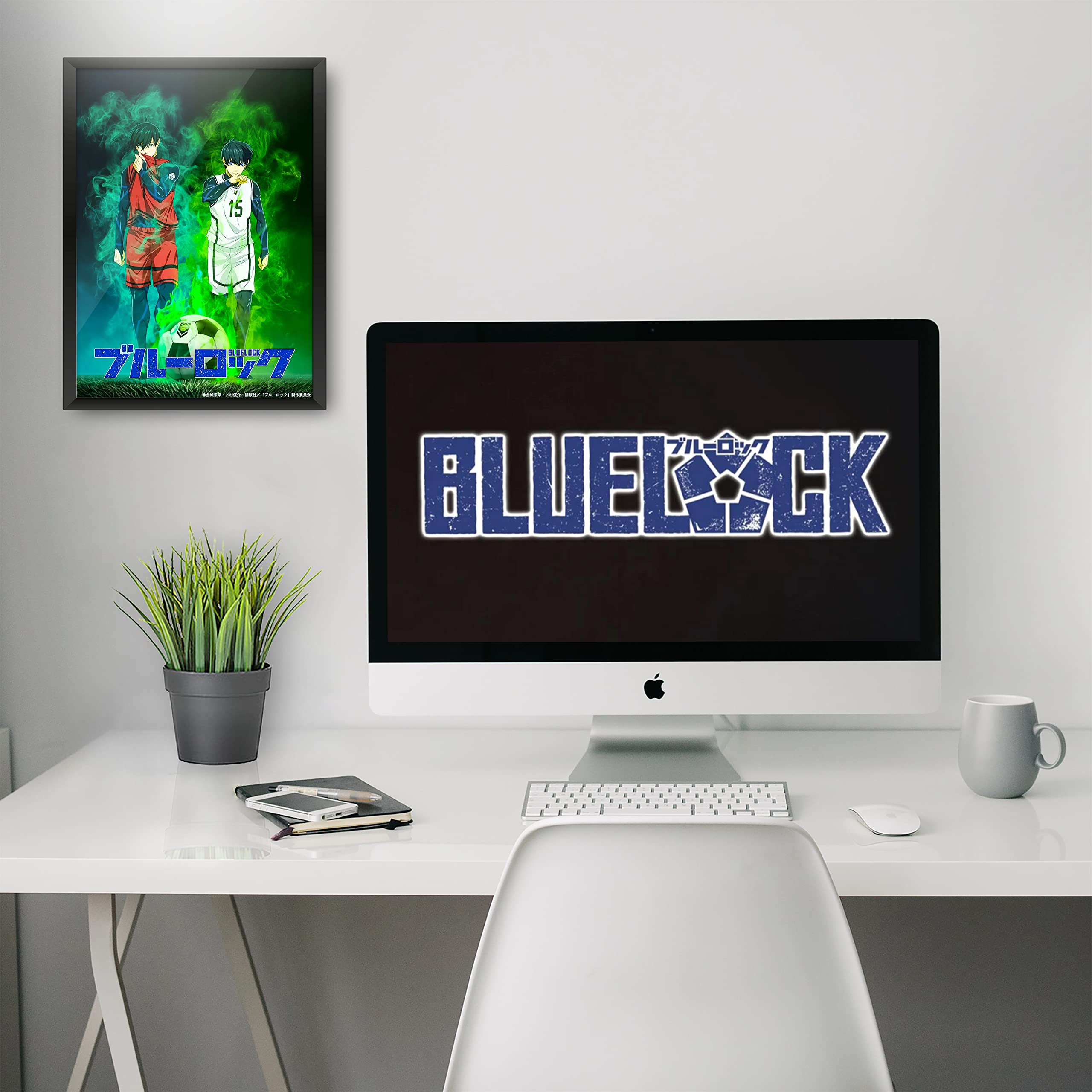 Mcsid Razz Plastic - Blue Lock - Face Off Design A4 Size Poster (With Frame) - Best Gift For Blue Lock Fans/Best Artefact To You